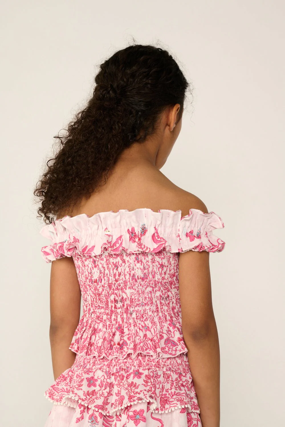 Top Alitza for girls - Pink Tiare - Image 4