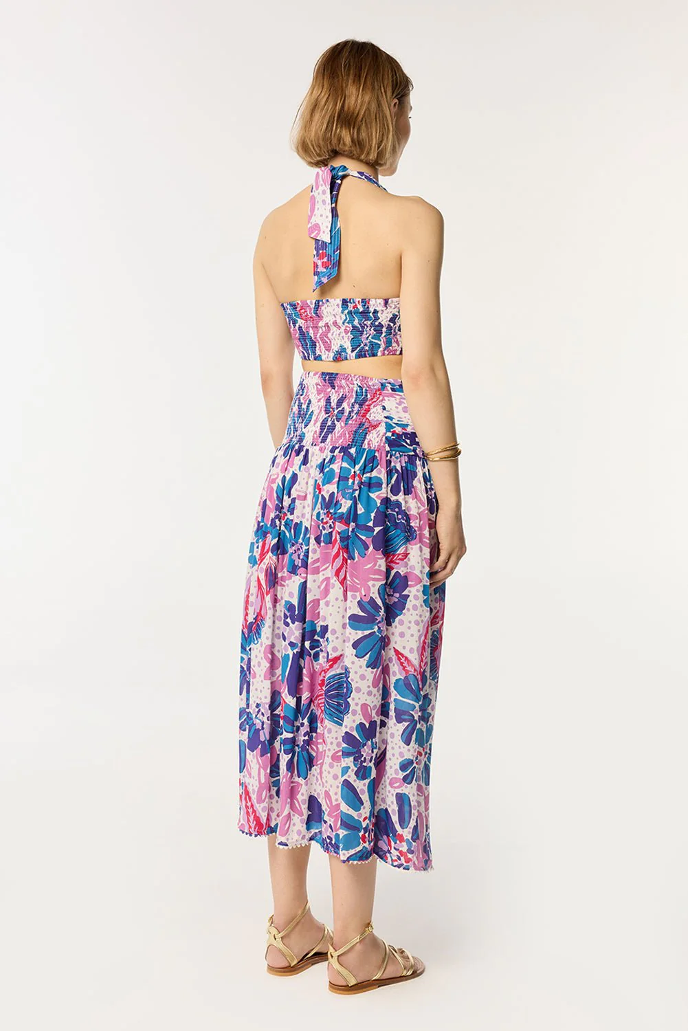 Top Carla - Blue Artistic Flower - Image 3